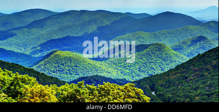 View of Appalachian mountains in north Georgia, USA. Stock Photo