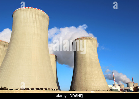 detail of cooling towers of nuclear power plant Stock Photo