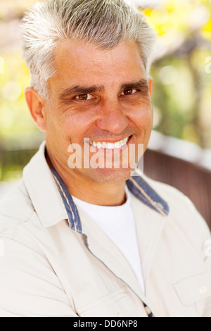 handsome middle aged man outdoors Stock Photo