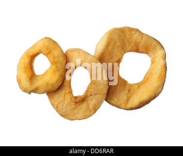 Dried apples isolated on white background Stock Photo