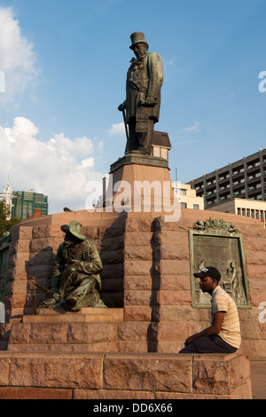 Statue of Paul Kruger on Church Square, Pretoria, South Africa Stock Photo