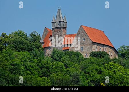 Castle Spangenberg, Spangenberg, district Schwalm-Eder, Hesse, Germany  The town Spangenberg is known best of all for its Schloss Spangenberg, a castle built in 1253 and the town's landmark. Stock Photo