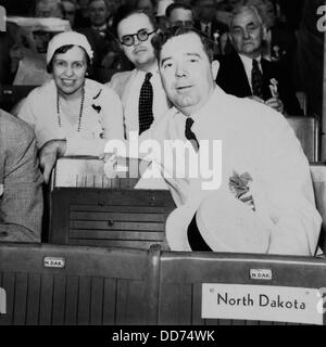 Senator Huey Long at a political event. Ca. 1933. John Goodman played Long in the 1995 film, KINGFISH: A STORY OF HUEY P. LONG. Stock Photo