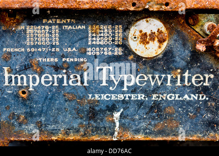 Mozambique, Nampula Province, the Ilha de Moçambique, old typewriter. Stock Photo