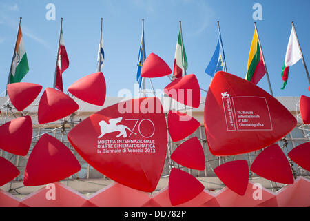 GENERAL VIEWS OF SET UP OF THE 70TH VENICE FILM FESTIVAL LIDO VENICE  ITALY 27 August 2013 Stock Photo