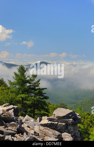 View From Appalachian Trail, Blackrock Mountain, Shenandoah National Park, Virginia, USA Stock Photo