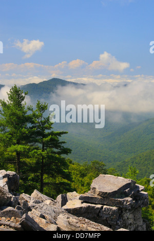 View From Appalachian Trail, Blackrock Mountain, Shenandoah National Park, Virginia, USA Stock Photo