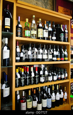 Port Wines and their makers under Terracotta roofs adjacent to the Douro River Sandeman Vintage Cellars,Porto,Oporto,Portugal Stock Photo