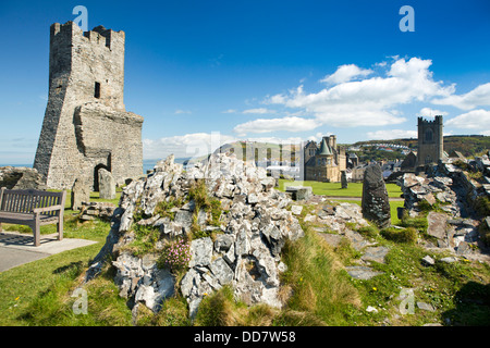 UK, Wales, Ceredigion, Aberystwyth, Castle ruins