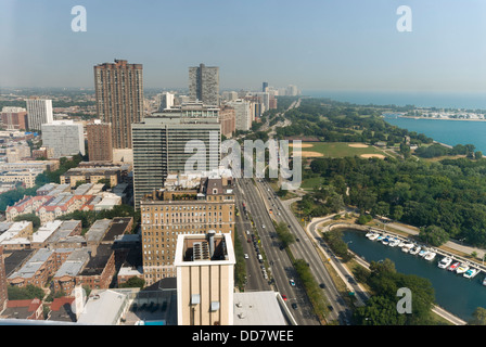 Downtown Chicago, Lake Shore Drive. Stock Photo