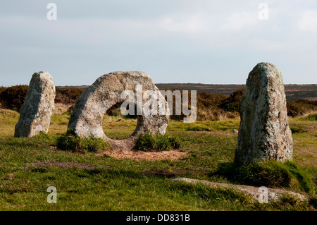 Mên-an-Tol standing stones in Cornwall, UK. Stock Photo