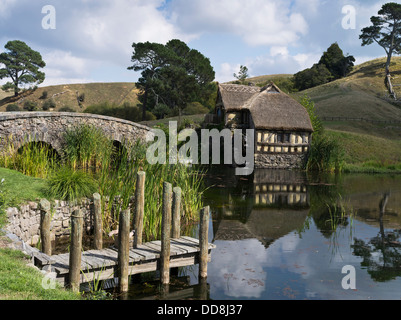 dh Lord of the Rings HOBBITON NEW ZEALAND Hobbits mill film set movie site films hobbit tolkien Stock Photo