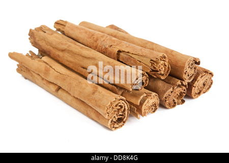 Cinnamon sticks on white Stock Photo