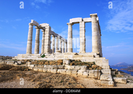 Greek Temple of Poseidon Stock Photo
