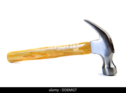 Oriented claw hammer isolated over white Stock Photo
