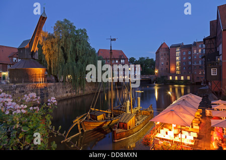 old harbour, old town, Lueneburg, Lower Saxony, Germany Stock Photo