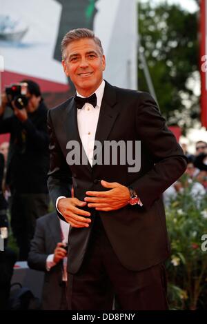 Venice, Italy. 28th Aug, 2013. GEORGE CLOONEY.opening of the Festival and premiere of Gravity.70th Venice Film Festival.Venice, Italy.August 28, 2013. Credit:  Roger Harvey/Globe Photos/ZUMAPRESS.com/Alamy Live News Stock Photo