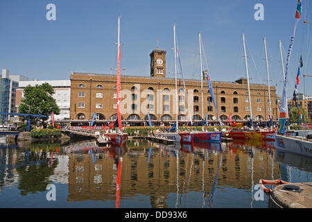 London,UK,28th August 2013, The Race of your life yachts moored at St Katherines Dock in Londo Credit: Keith larby/Alamy Live News