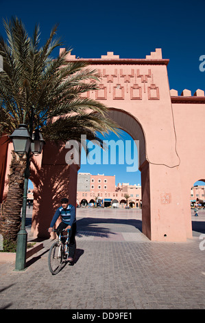 Daily life in Ouarzazate city center, Morocco Stock Photo