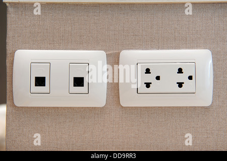 Network Connection Plug Stock Photo