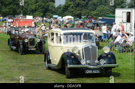 Wolseley 25 limousine saloon vintage car leading parade at Shrewsbury Steam Rally 2013 Stock Photo