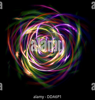 Abstract rounded swirl background with bright flares Stock Photo
