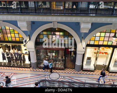 dh Queen Victoria Building SYDNEY AUSTRALIA Grand shopping mall couple shoppers window shop people tourist architecture Stock Photo