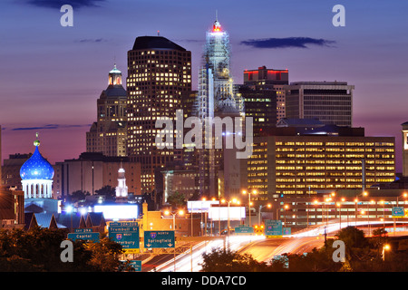 Skyline of downtown Hartford, Connecticut. Stock Photo