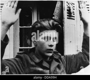 WWII, Europe, France, German POWs - Fearful Youth - - 195463 Stock Photo