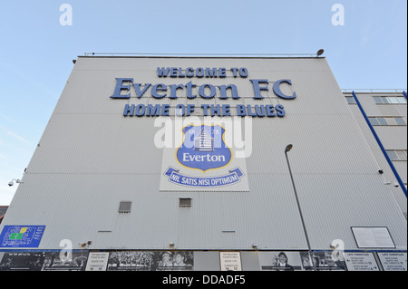 A wide angle shot of the Goodison Park stadium, home of Everton Football Club (Editorial use only). Stock Photo