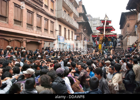 Bisket Festival in Bhaktapur Stock Photo