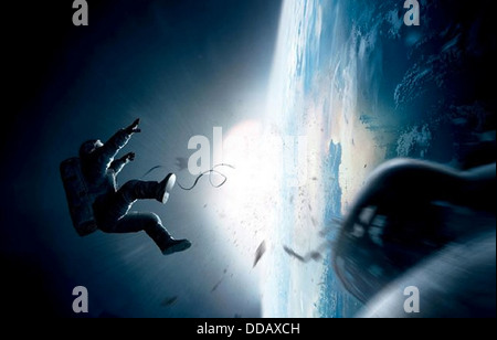 GRAVITY  2013 Warner Bros film with George Clooney and Sandra Bullock Stock Photo