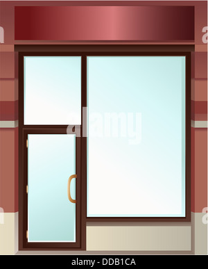 Front view of shop exterior design with pedestal Stock Photo - Alamy