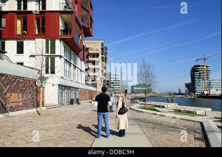 Hamburg, Germany, on Dalmannkai buildings in HafenCity Stock Photo