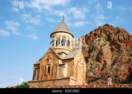 Noravank monastery in Armenia, red rocky mountains. Stock Photo