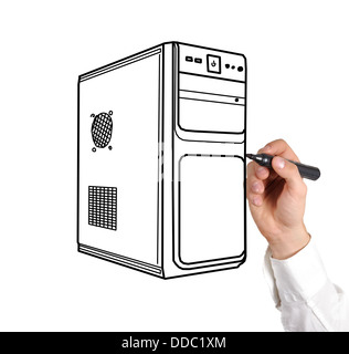 drawing computer system unit Stock Photo