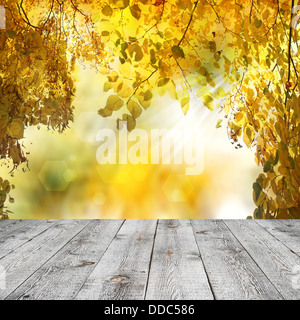 Empty wooden table for product display montages Stock Photo