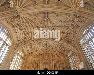 Oxford University Divinity School interior ceiling Stock Photo