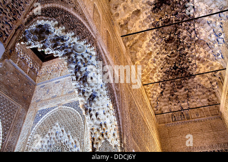 mirador de Daraxa o Lindáraja, in Ajimeces hall, Palace of the Lions, Nazaries palaces, Alhambra, Granada, Andalusia, Spain Stock Photo