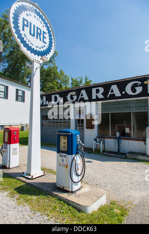 M D Garage in Boston Mills in Cuyahoga Valley National Park in Ohio in the United States Stock Photo