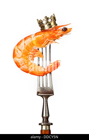 King prawn on white background Stock Photo