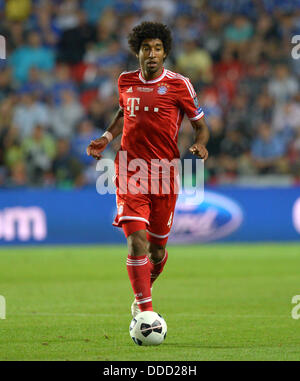 Prague, Czech Republic. 30th Aug, 2013. Dante of Munich during the UEFA Super Cup soccer match Bayern Munich against Chelsea FC at Eden Stadium in Prague, Czech Republic, 30 August 2013. Photo: Thomas Eisenhuth/dpa/Alamy Live News Stock Photo