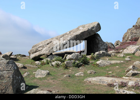 Arthur's Quoit, new stone age burial chamber, St David's Head, Pembrokeshire, Wales, Great Britain, United Kingdom, UK, Europe Stock Photo