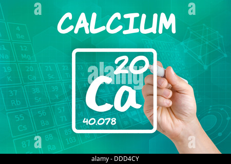 Symbol for the chemical element calcium Stock Photo