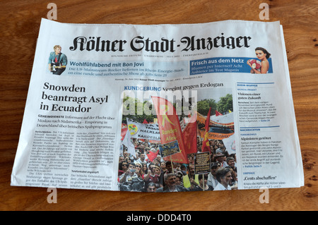 Kolner Stadt-Anzeiger newspaper Stock Photo