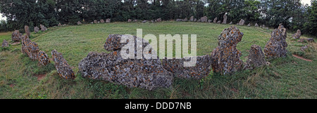 Roll Right Stones / Rollright Stones, neolithic monument, Long Compton, Warwickshire / Great Rollright, Chipping Norton OX7 5QB Stock Photo