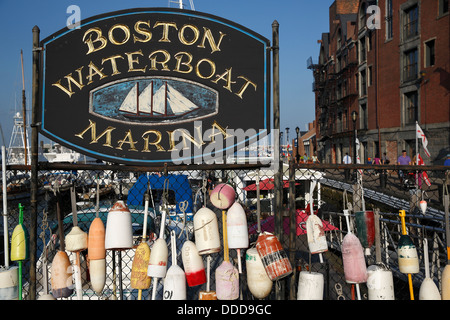 Marina, Boston Harbor, Long Wharf, Boston, Massachusetts Stock Photo