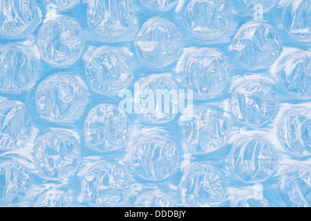 Extreme close-up of bubble wrap used to protect fragile items, studio Stock Photo