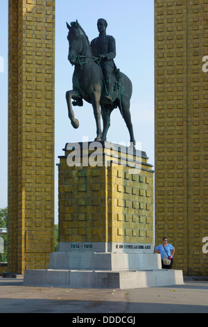 The King Albert I monument, First World War One memorial for the Belgian troops at Nieuport / Nieuwpoort, West Flanders, Belgium Stock Photo