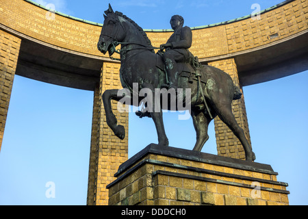 The King Albert I monument, First World War One memorial for the Belgian troops at Nieuport / Nieuwpoort, West Flanders, Belgium Stock Photo
